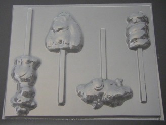 664 Snake Gorilla Alligator Giraffe Chocolate or Hard Candy Lollipop Mold